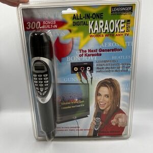 NEW Leadsinger LS-3700W Karaoke Microphone System Portable 300 Songs Built-In